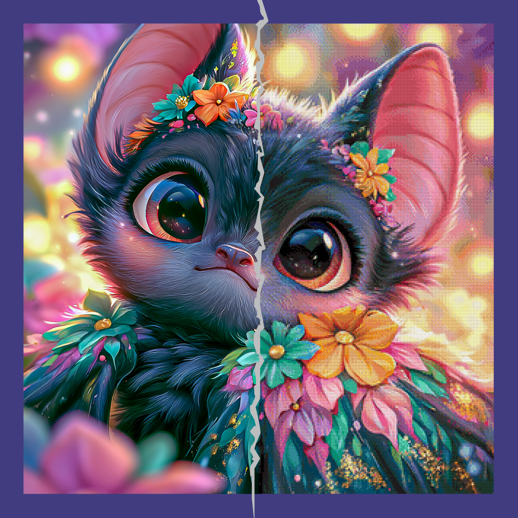 Luna Bloom by Funkelreich 80x80cm 120 Farben