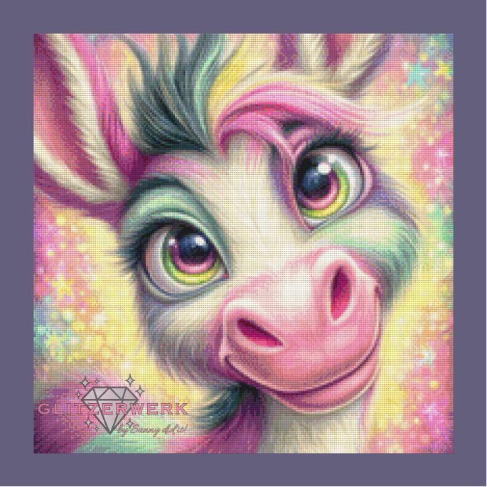 Funny Donkey by Sunny did it! 50x50cm 115 Farben