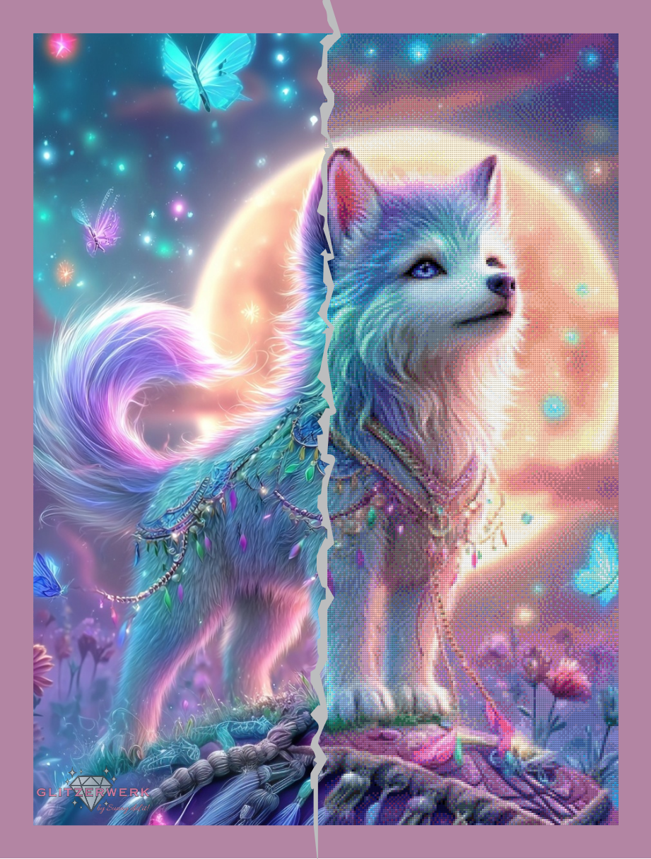 Mondpfote by Sandrietta_ai 70x95cm 140 Farben