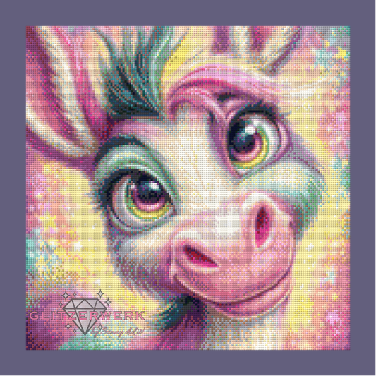 Full FairyDust Funny Donkey by Sunny did it! 40x40cm 50 Farben