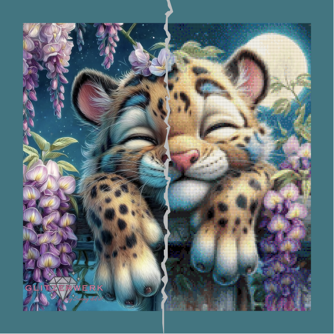 Too Cute to Roar by Sandrietta_ai 50x50cm 125 Farben
