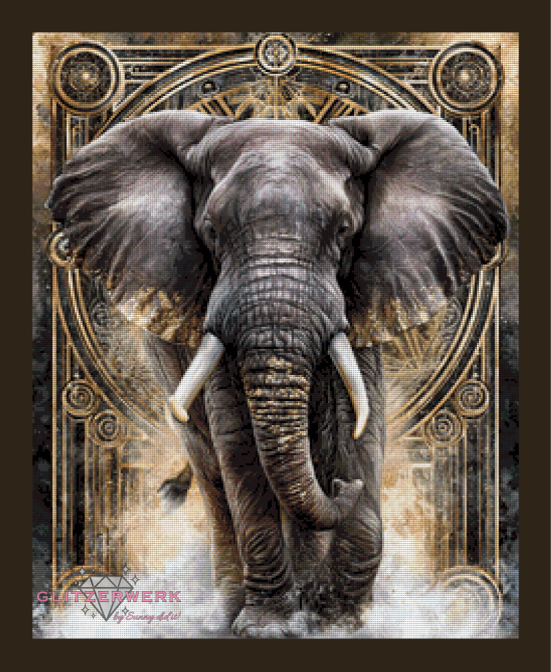 Mystical Elephant by Funkelreich 60x75cm 95 Farben