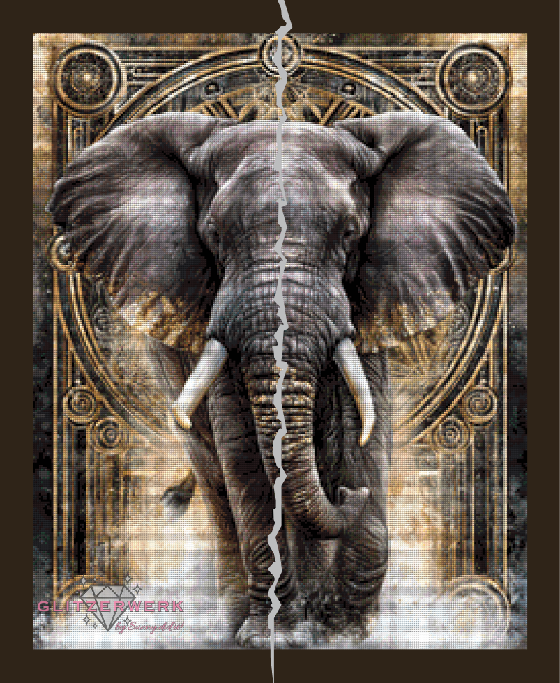 Mystical Elephant by Funkelreich 60x75cm 95 Farben