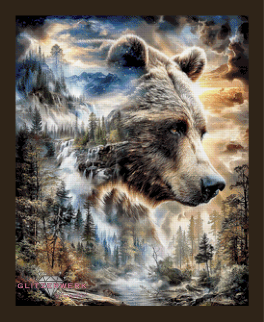 Bär in den Wäldern von Norwegen by Sunny did it! 60x75cm 125 Farben