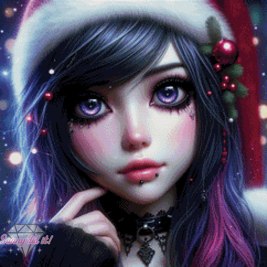 Gothic Christmas Girl by Cre8tive Diamond Art