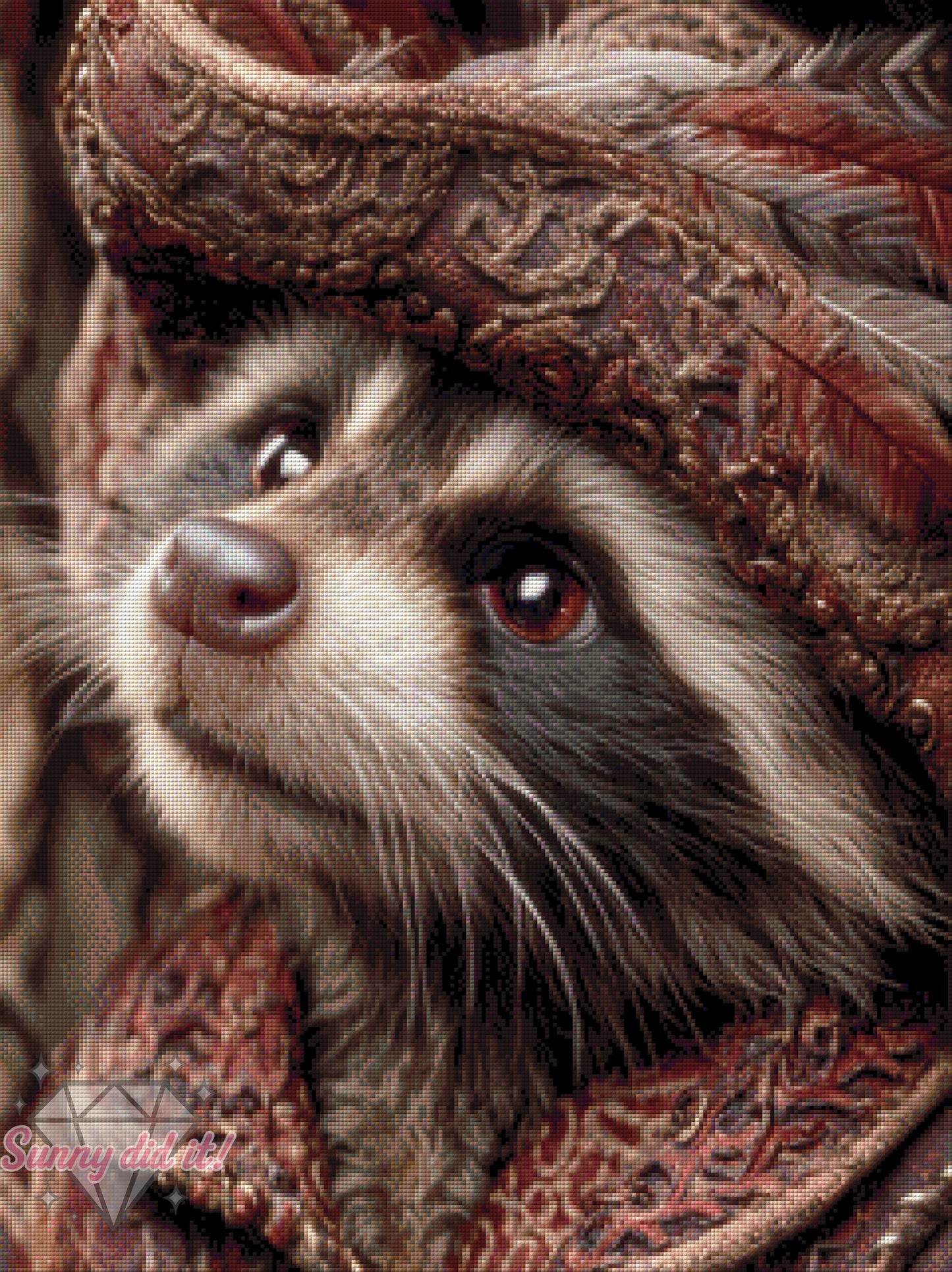 Captain Raccoon by Funkelreich 60x80cm 85 Farben