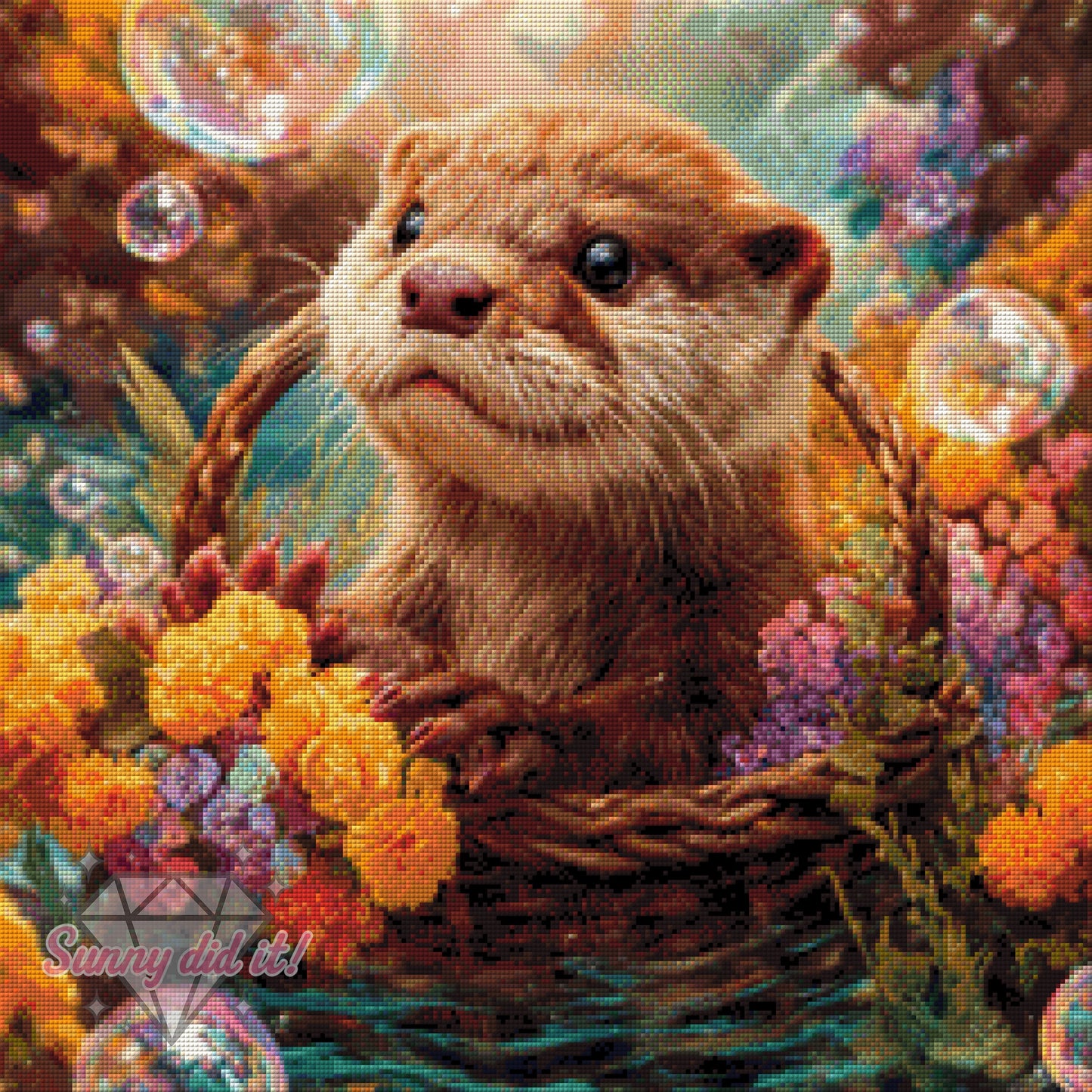 Marley, der Otter by Funkelreich 60x60cm 125 Farben