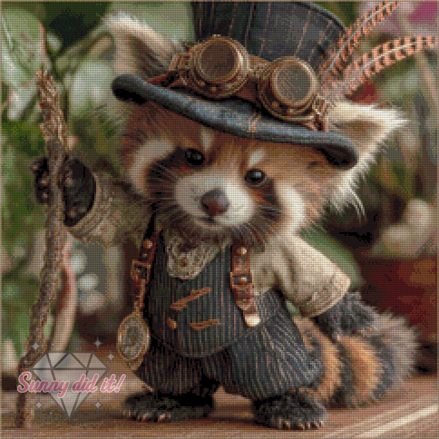 Rusty Panda by Funkelreich 60x60cm 105 Farben