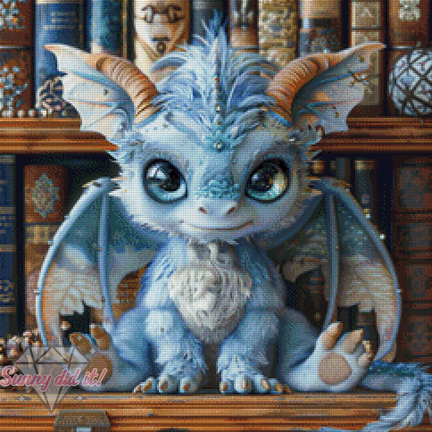 Icy Dragon by Funkelreich 60x60cm 120 Farben