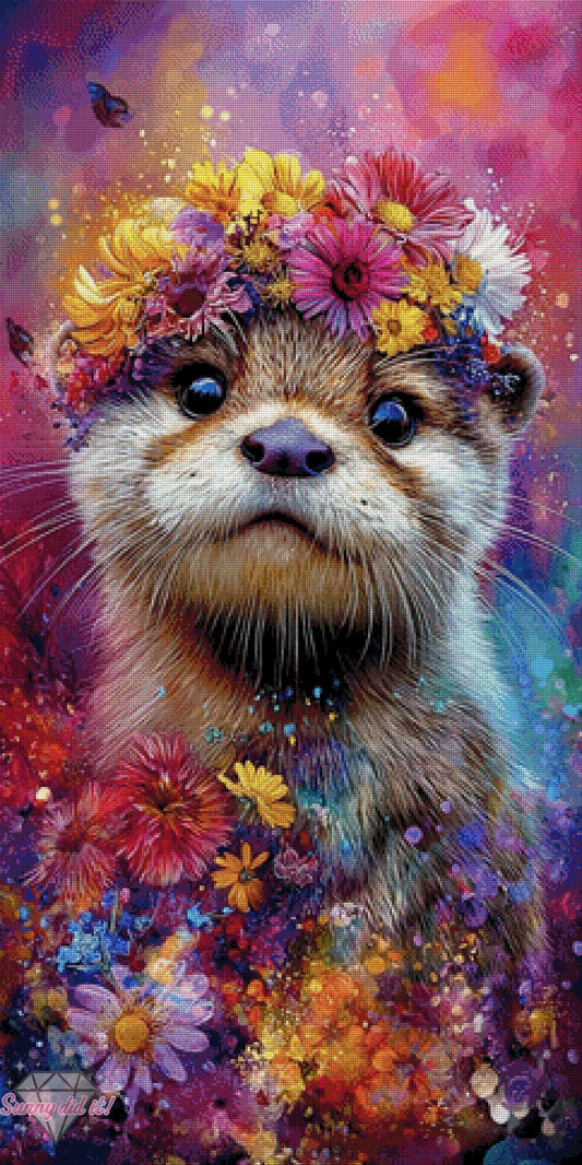 Otter in Blumen by CaroFelicia