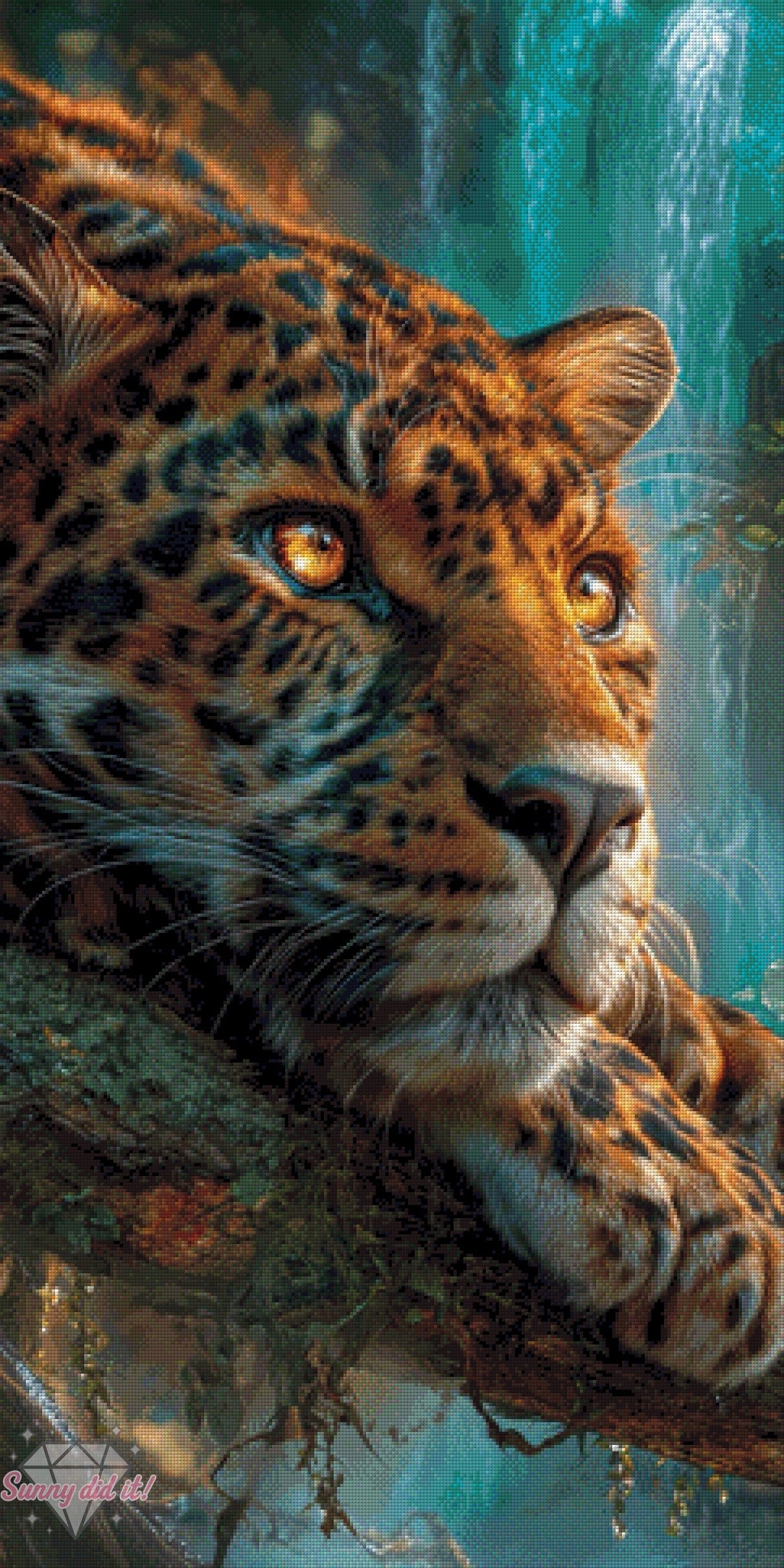 Jaguar am Wasserfall by Funkelreich