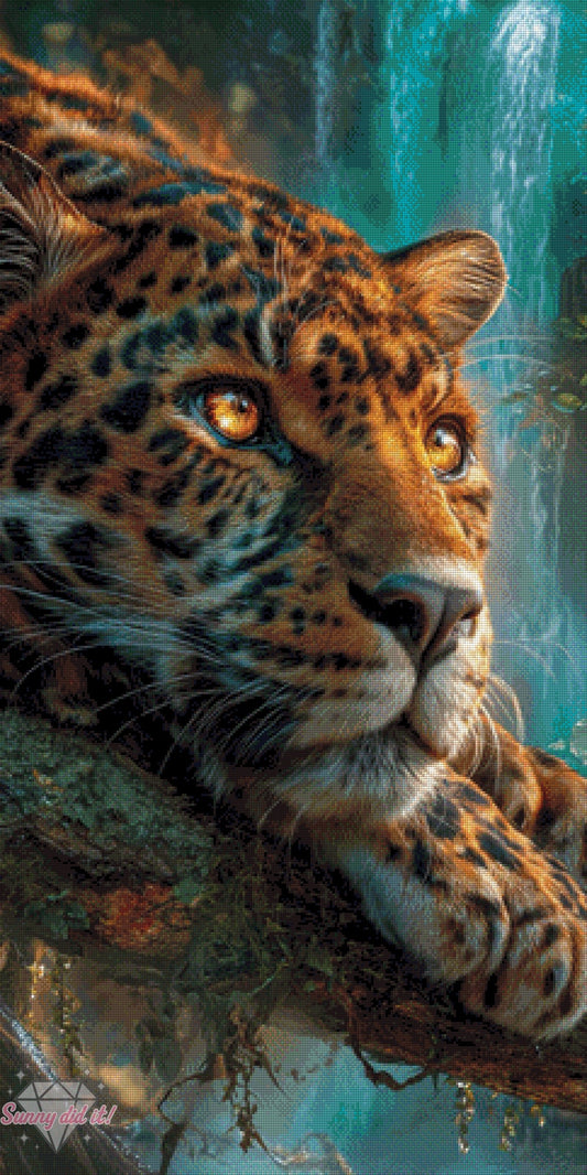 Jaguar am Wasserfall by Funkelreich