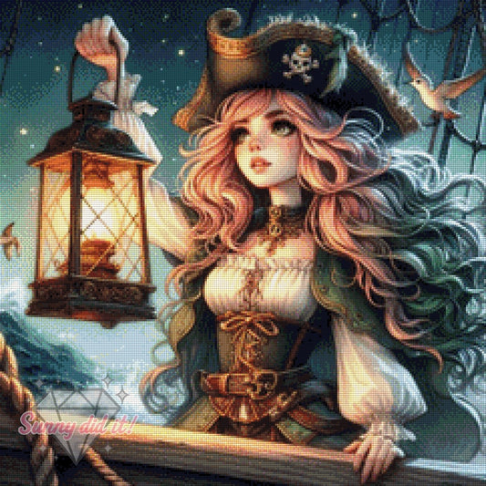 Piratenbraut by Cre8tive Diamond Art 60x60cm 115 Farben