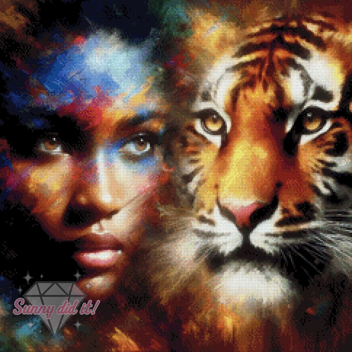 Animalische Verbindung by CaroFelicia 60x60cm 130 Farben