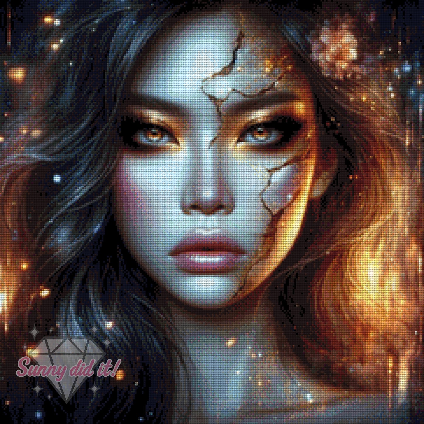 Vireth, die Flammenhexe by Teddy's Kreativchaos 60x60cm 125 Farben