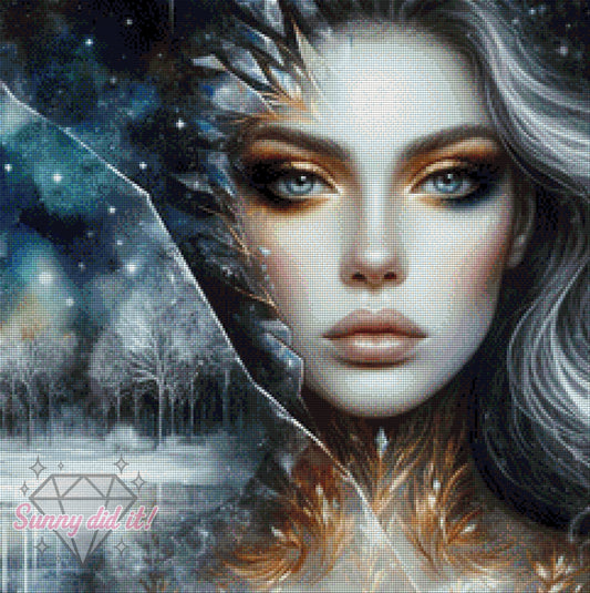 Nivara, die Winterfee by Teddy's Kreativchaos 60x60cm 130 Farben