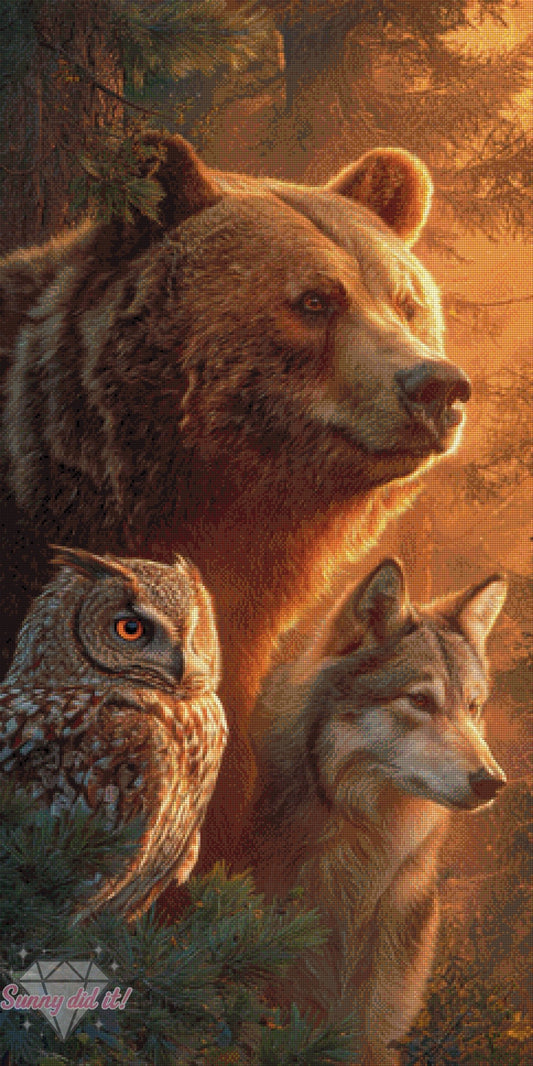 Wächter des Waldes by Funkelreich 60x120cm 120 Farben