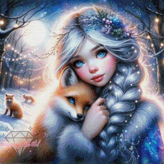 Märchen im Schnee - Fuchs by Cre8tive Diamond Art 60x60cm 125 Farben