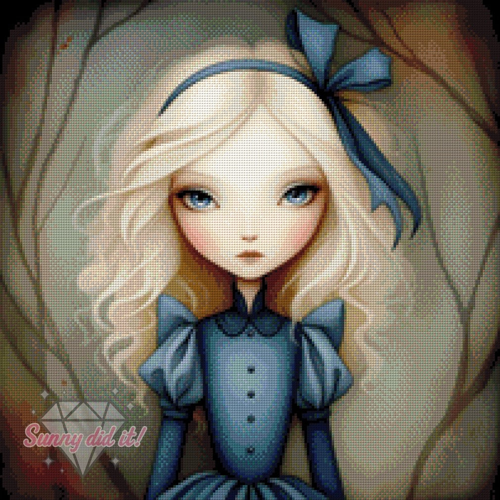 Surrealism Portrait of Alice by Sunny did it! 50x50cm 105 Farben