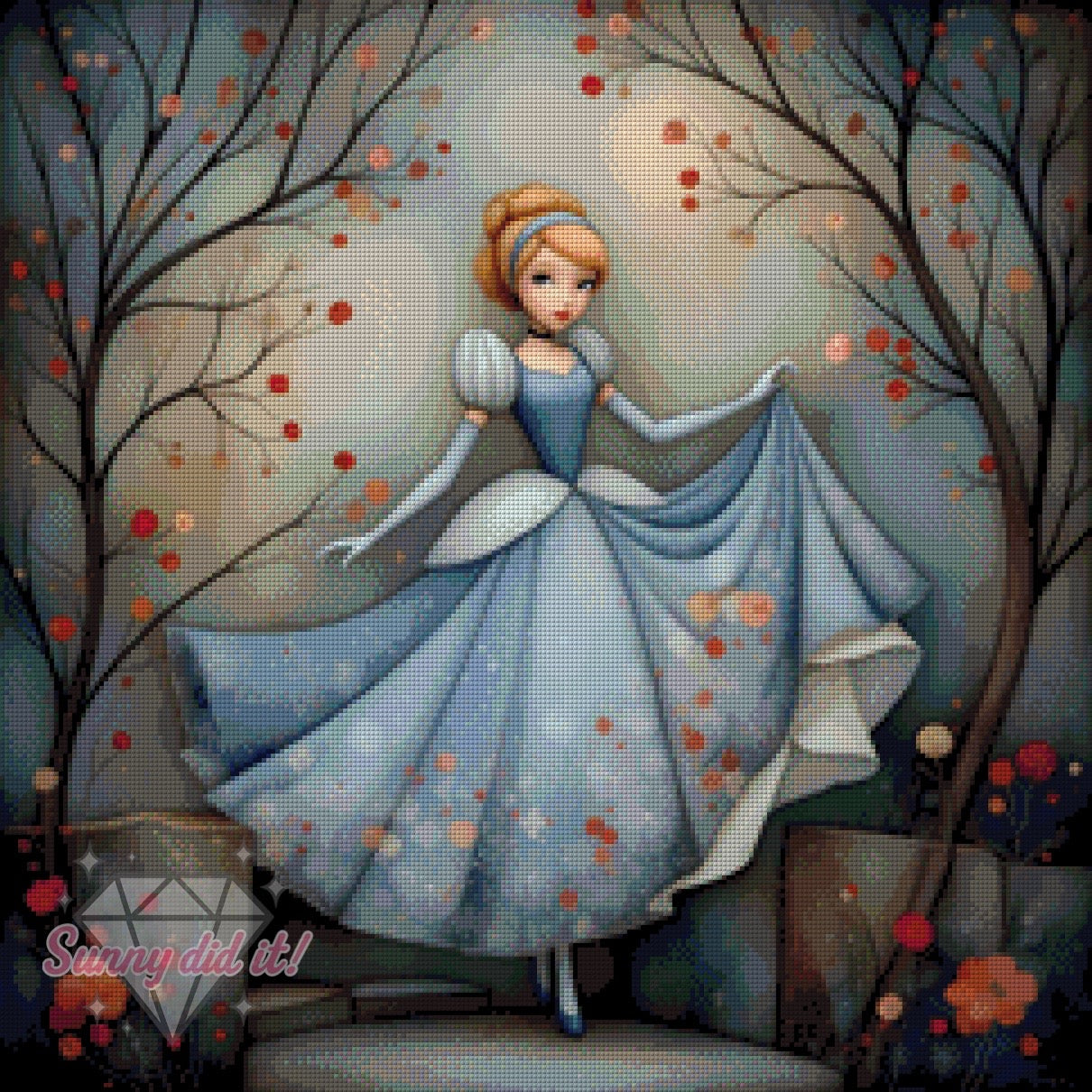 Surreal Cinder's Dream by Sunny did it! 60x60cm 125 Farben