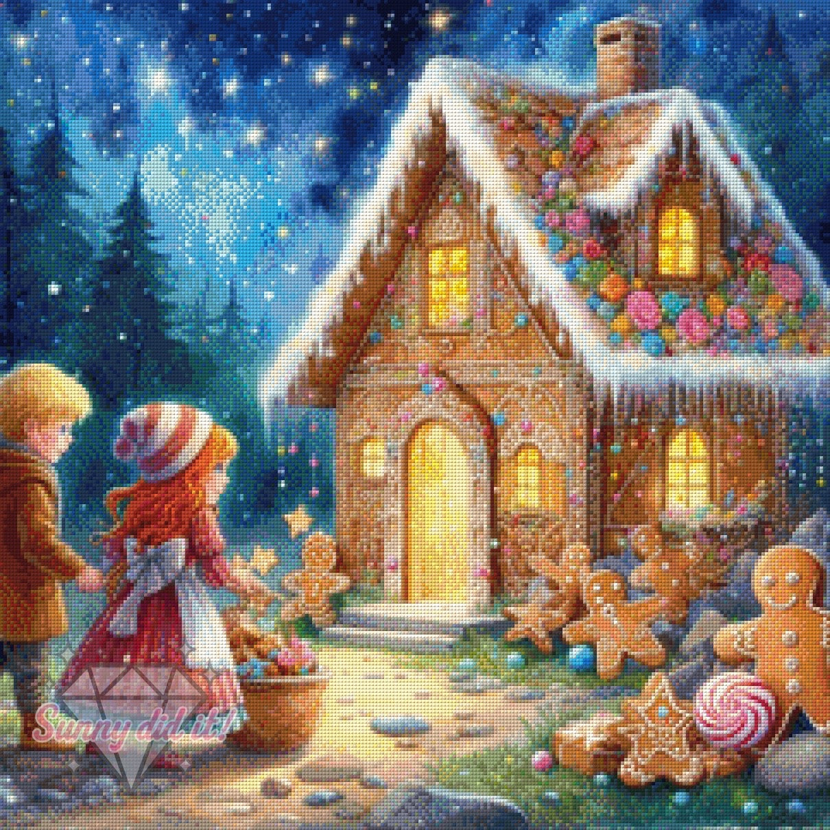 Lost in the woods by Sandra's KI Designs 60x60cm 135 Farben