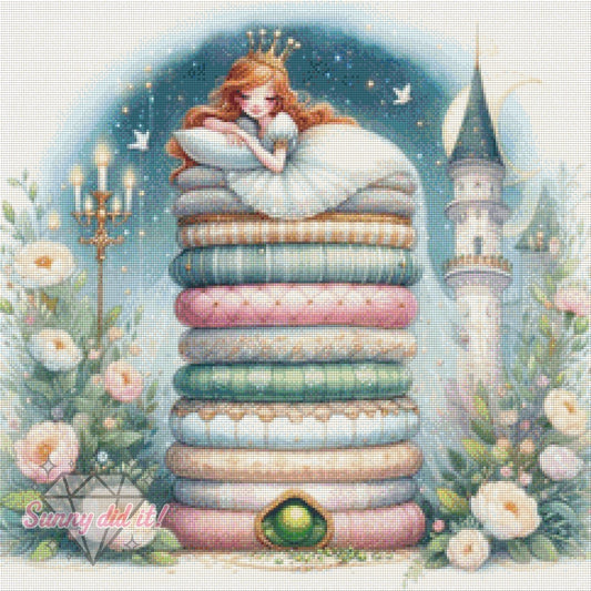 Sleeping on a pea by Sandra's KI Designs 60x60cm 115 Farben
