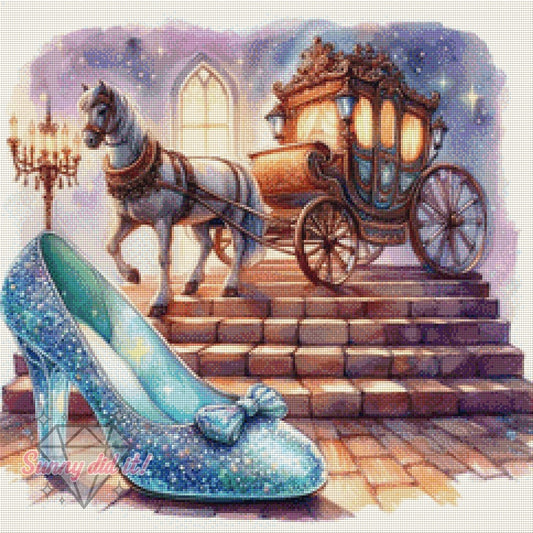 Die, die ihren Schuh verlor by Sandra's KI Designs 60x60cm 135 Farben