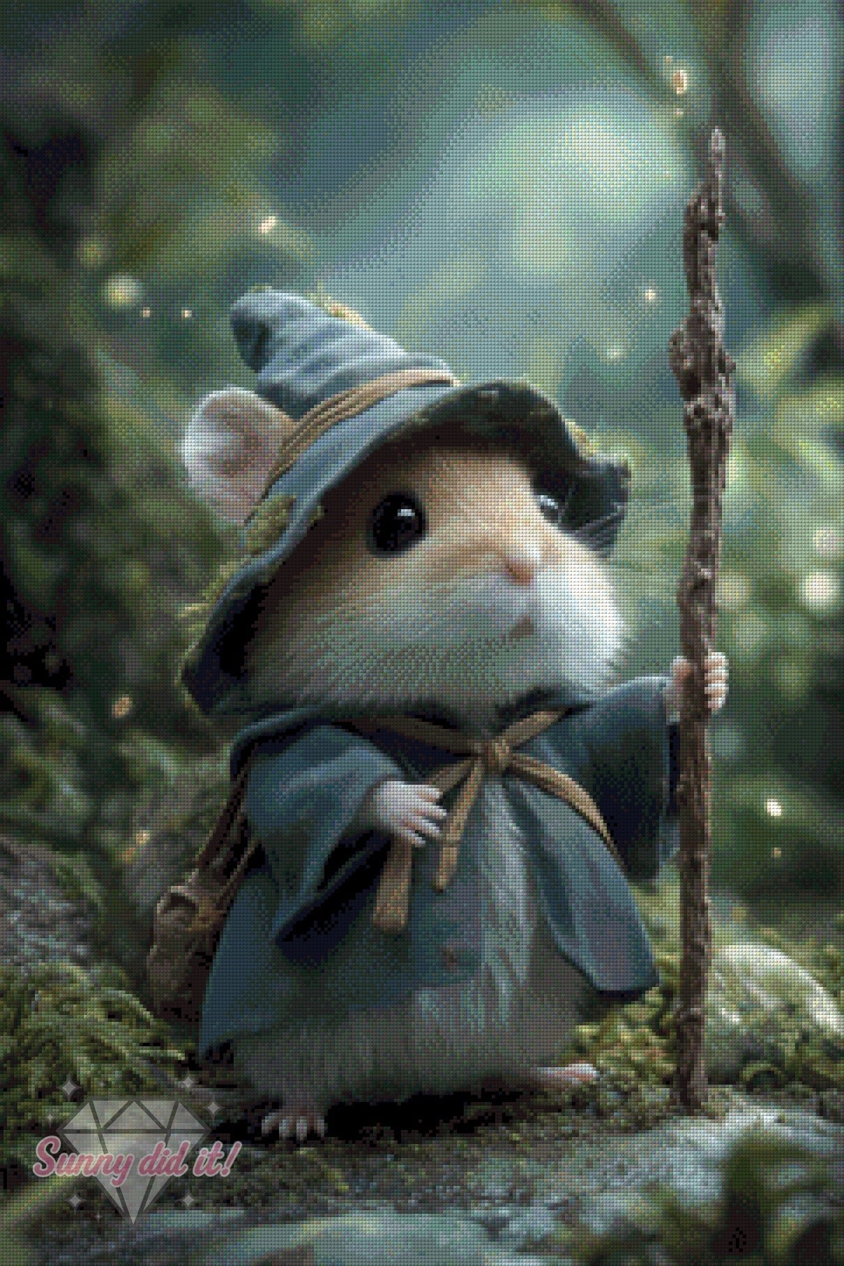 Der kleine Zauberlehrling by Funkelreich 60x90cm 110 Farben