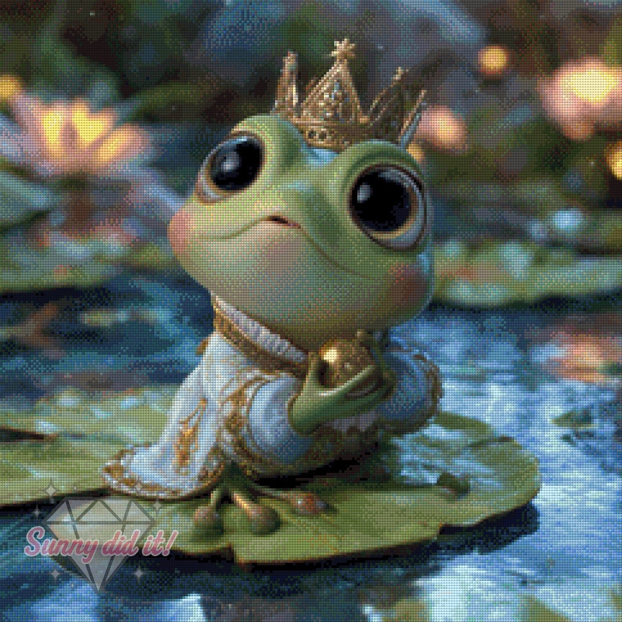 Märchenfrosch by Funkelreich 60x60cm 130 Farben