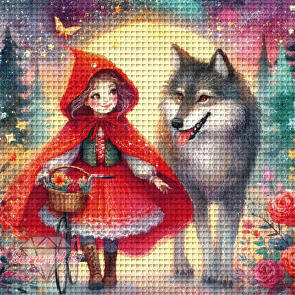 Crimson Hood by Christa.fe KI 60x60cm 135 Farben