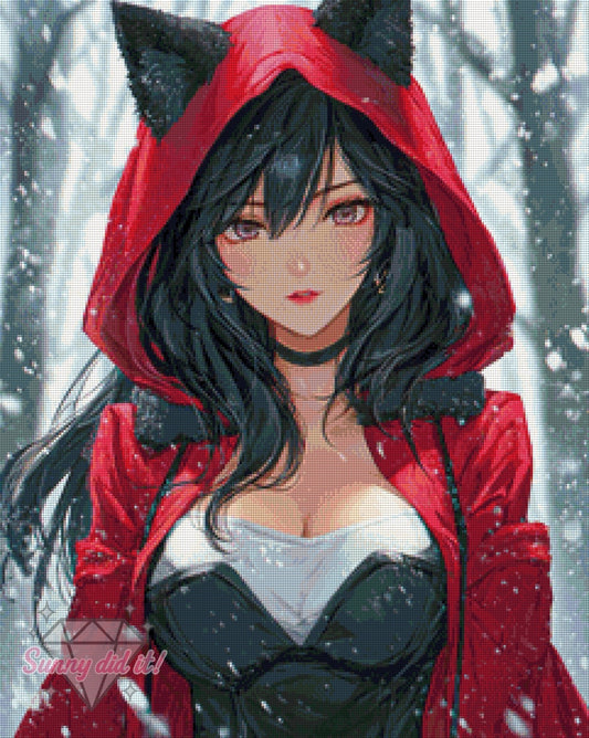 Wolfsmädchen by Funkelreich 60x75cm 115 Farben