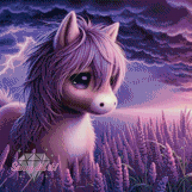 Lavender Pony by Teddy's Kreativchaos 40x40cm 50 Farben