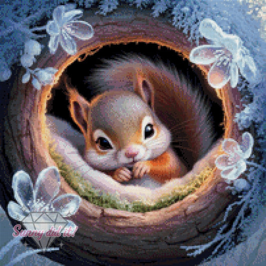 Frosty Squirrel by Teddy's Kreativchaos 50x50 120 Farben