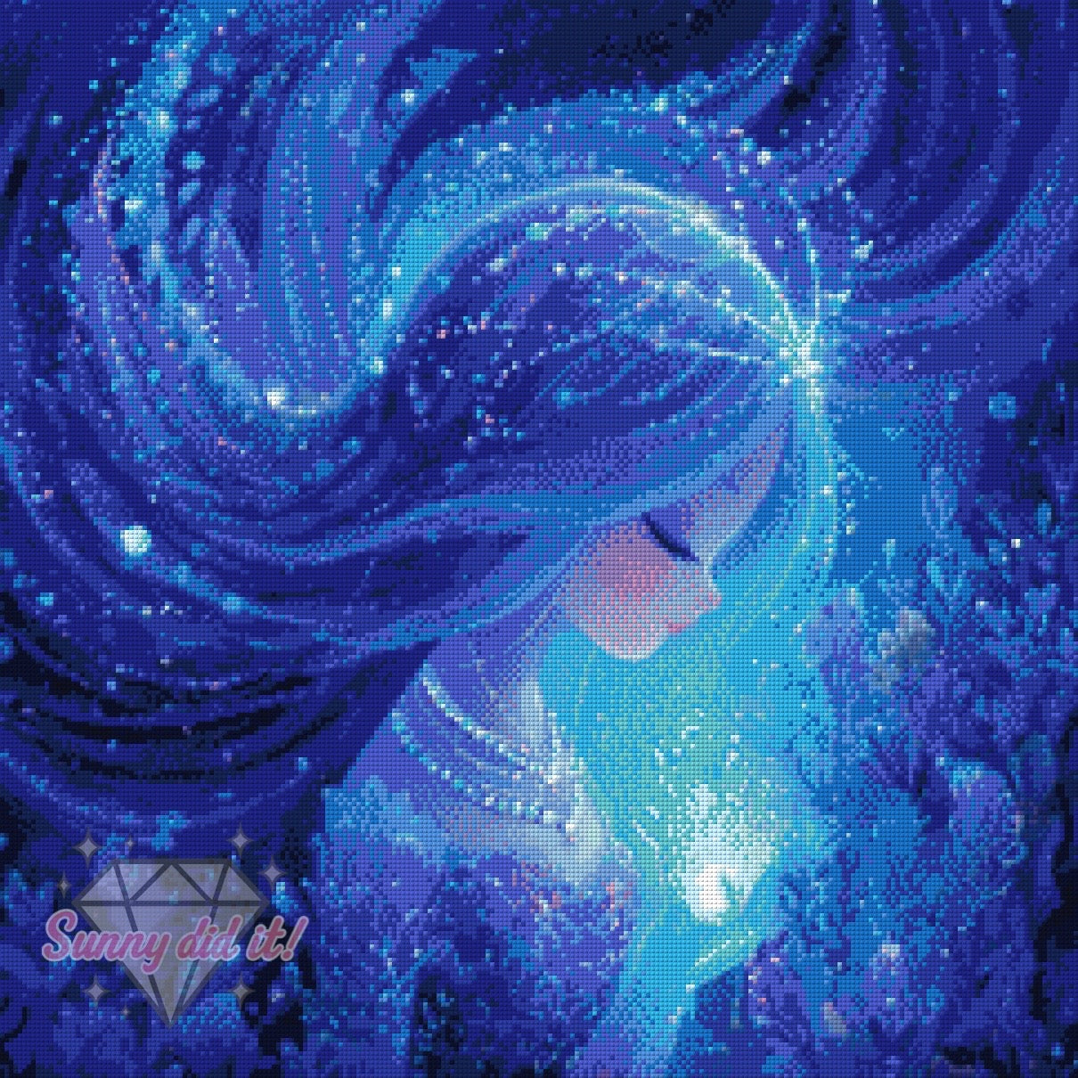 Glowing Night by Shiny Unicorn Ai 60x60cm 45 Farben