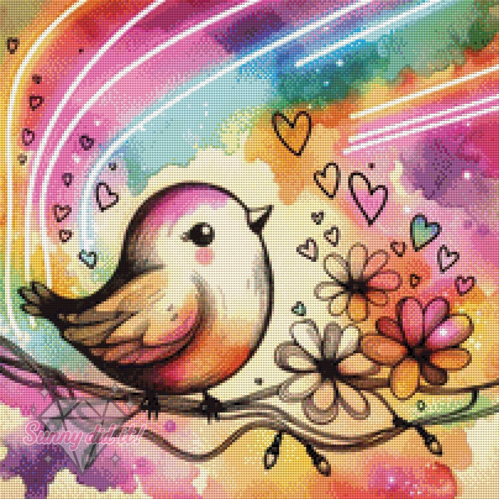 Singing a Lovesong by Marli Forst 50x50cm 125 Farben