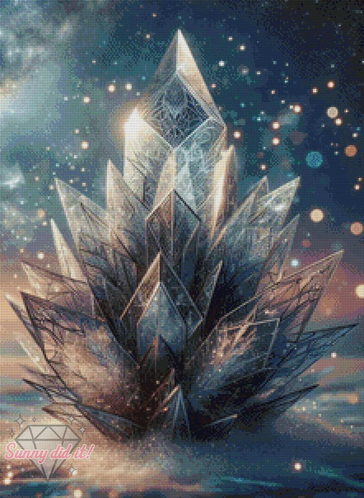 Glitzerdiamant by Sandra's KI Designs 55x75cm 100 Farben