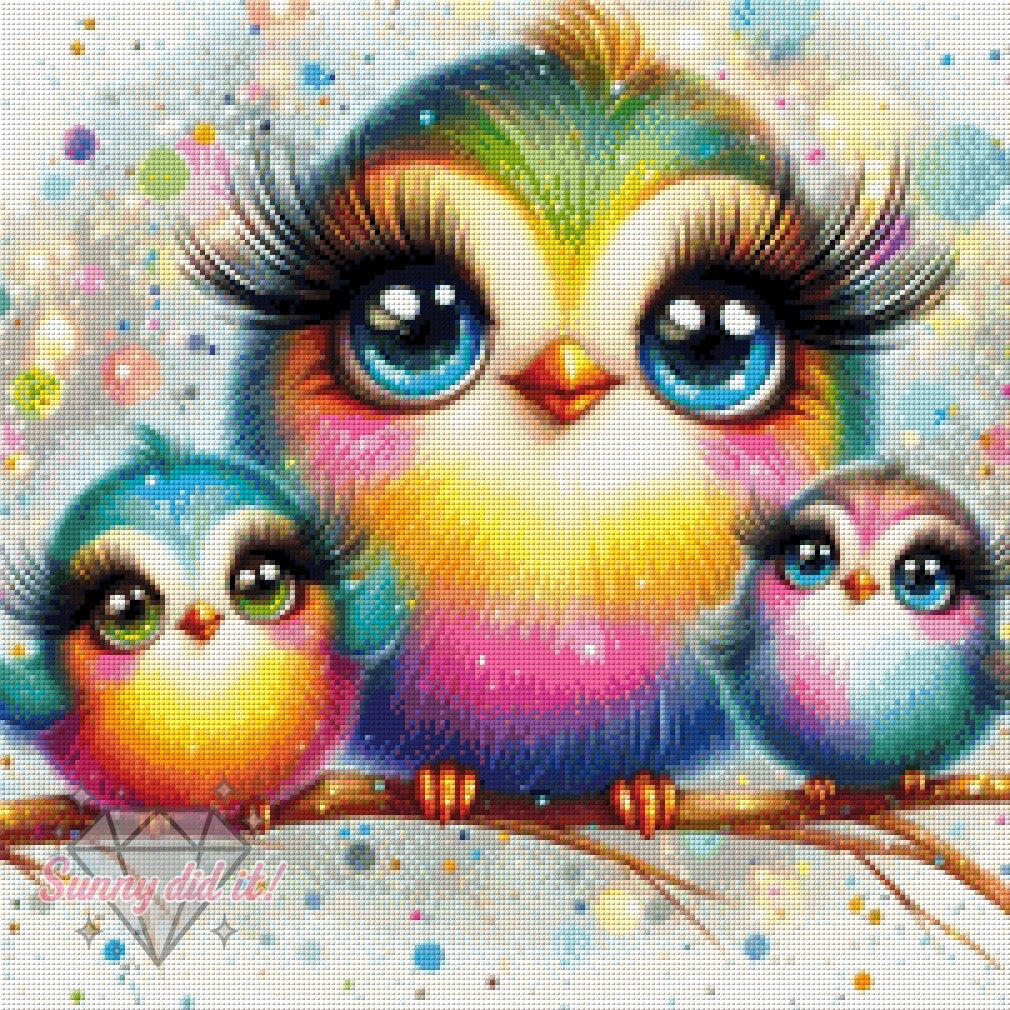 Familie Pieps by Christa.fe KI 50x50cm 140 Farben