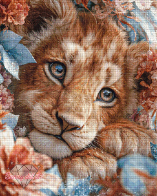 Löwenkind by Funkelreich 60x75cm 145 Farben