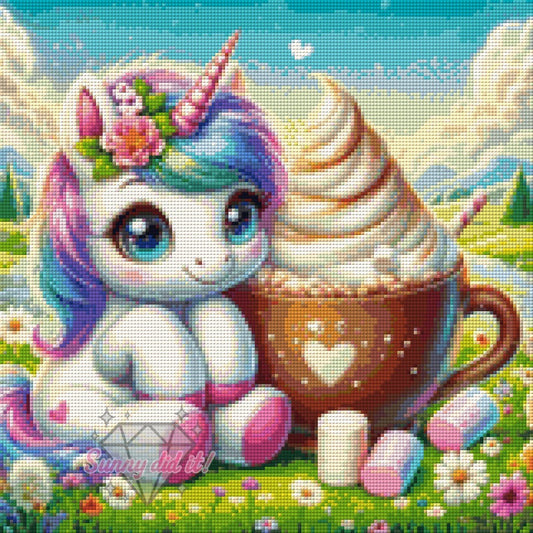 Chocolate Unicorn by Silvia-ki 40x40cm 90 Farben