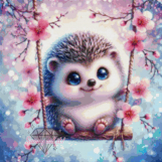 Cherry Blossom Hedgehog by Silvia-ki 40x40cm 85 Farben