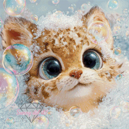 Shower Cat by Funkelreich 60x60cm 125 Farben