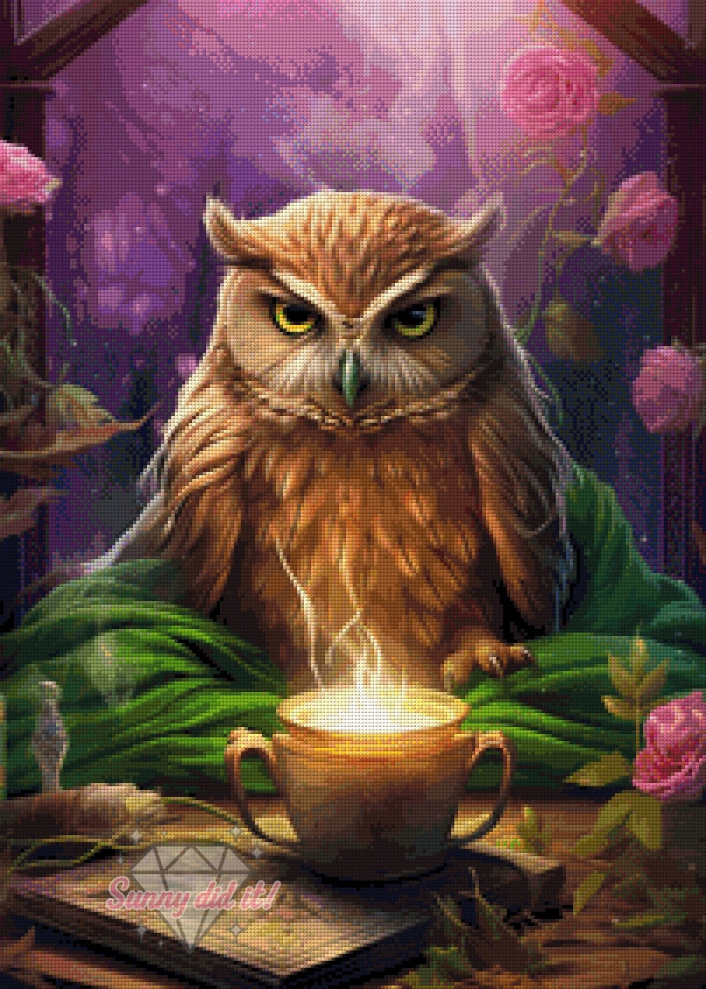 Witch Owl by Cre8tive Diamond Art 50x70cm 130 Farben