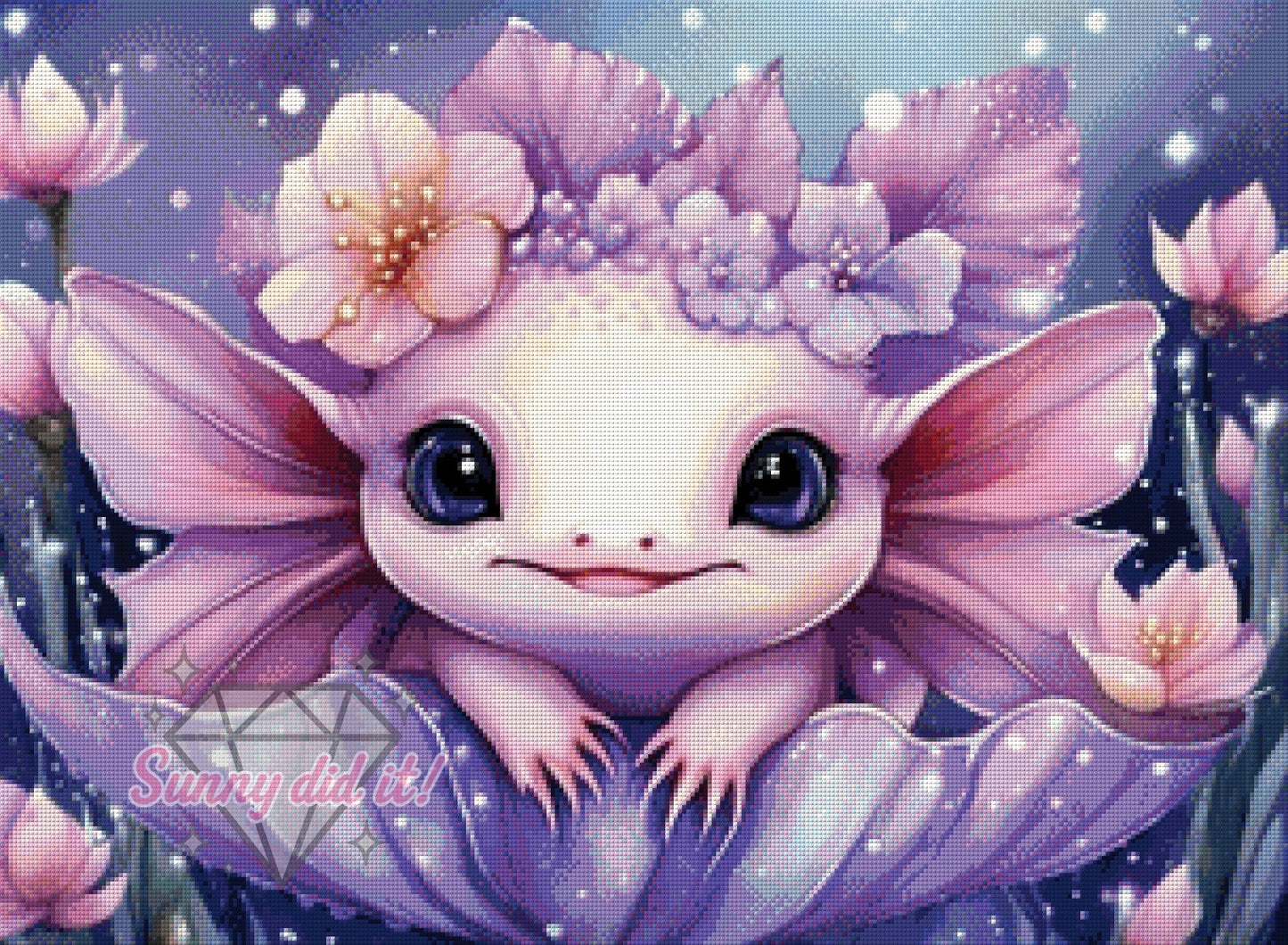 Smiling Axolotl by Cre8tive Diamond Art 55x75cm 100 Farben