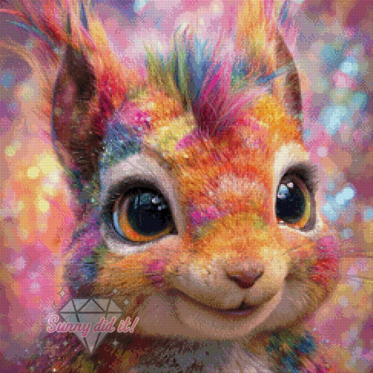 Funny Squirrel by Anonymous 60x60cm 135 Farben