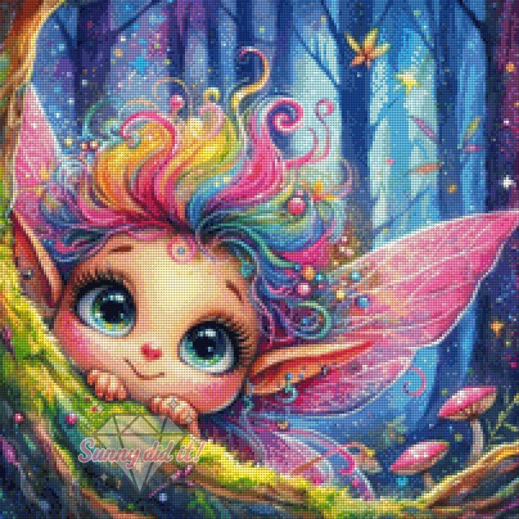 Waldelfe by Christa.fe KI 50x50cm 145 Farben