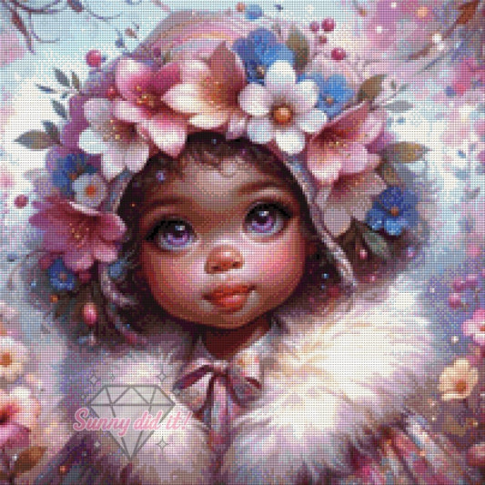 Flower Girl by AI Design by JB 50x50cm 110 Farben