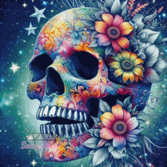 Friendly Skull by Sandra's KI Designs 60x60cm 130 Farben