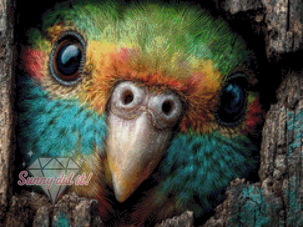 Hello Kakapo - klein by CaroFelicia 60x45cm 145 Farben