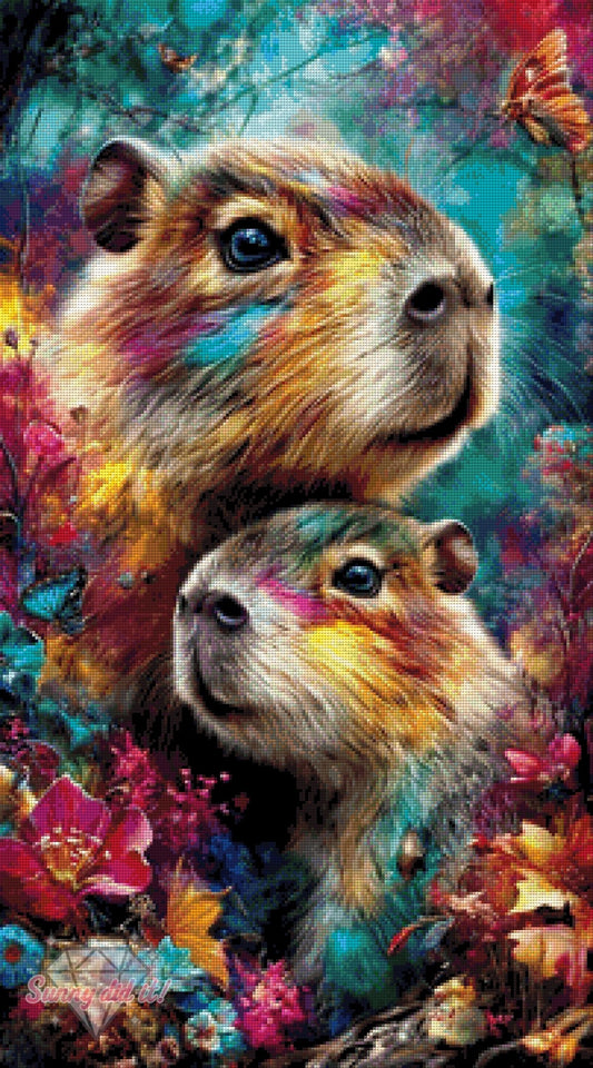 Chilling Capibara by CaroFelicia 50x90cm 150 Farben