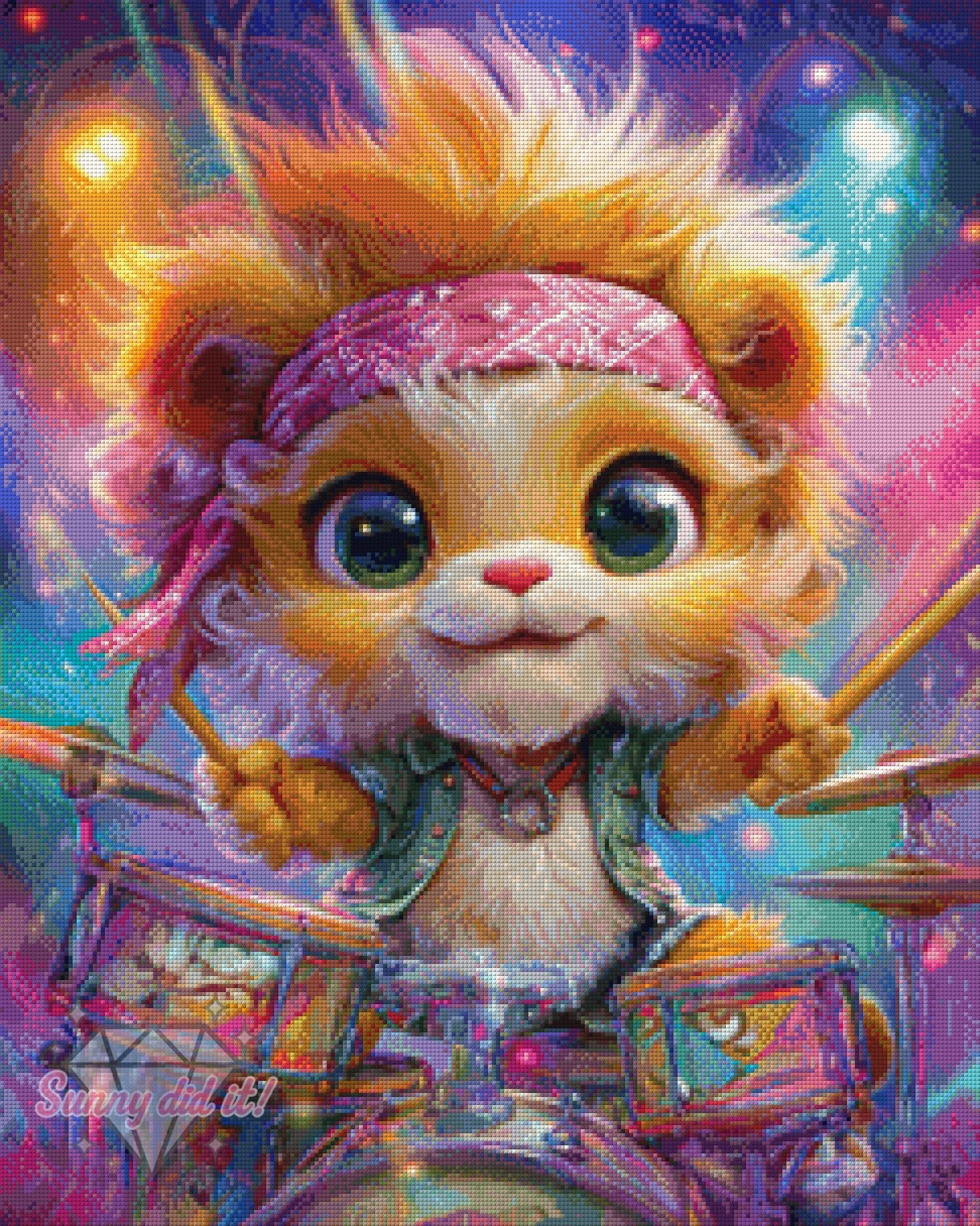 Rhythm King by Funkelreich 60x75cm 135 Farben